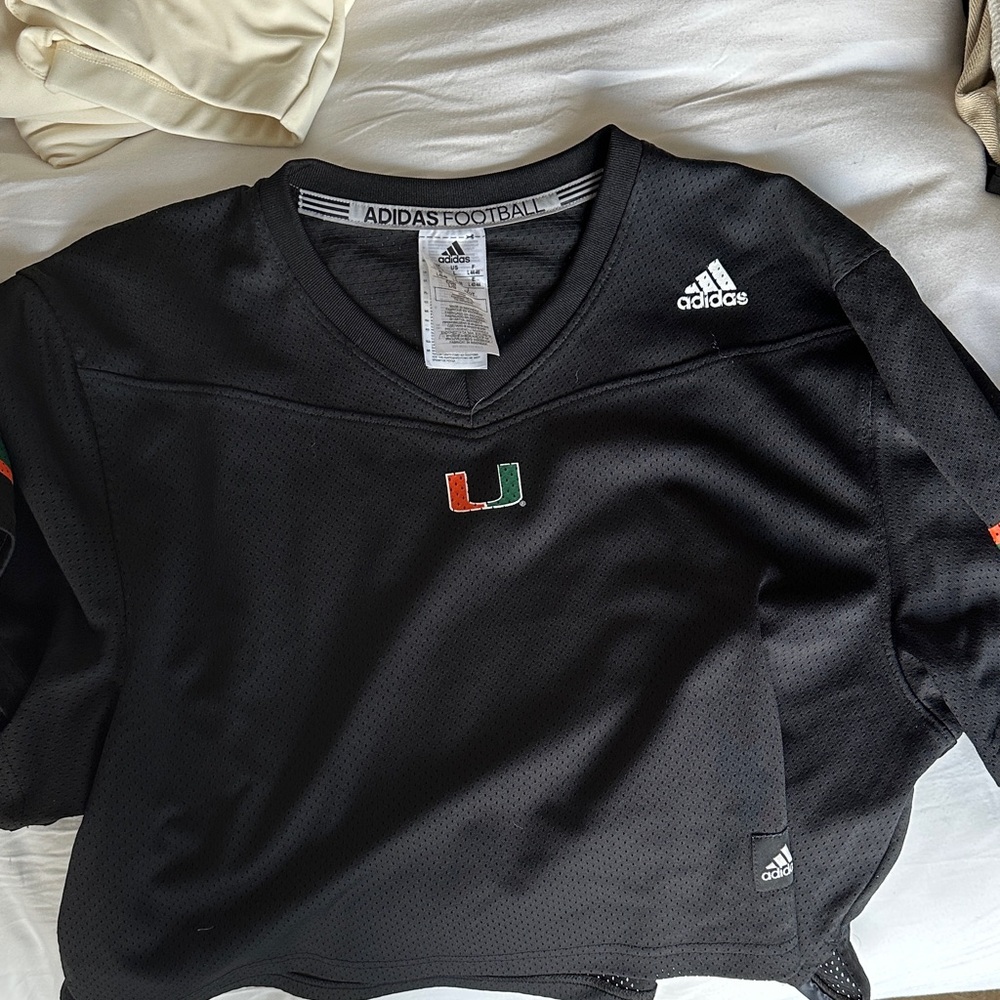 Adidas Black Football Jersey with Logo Accents